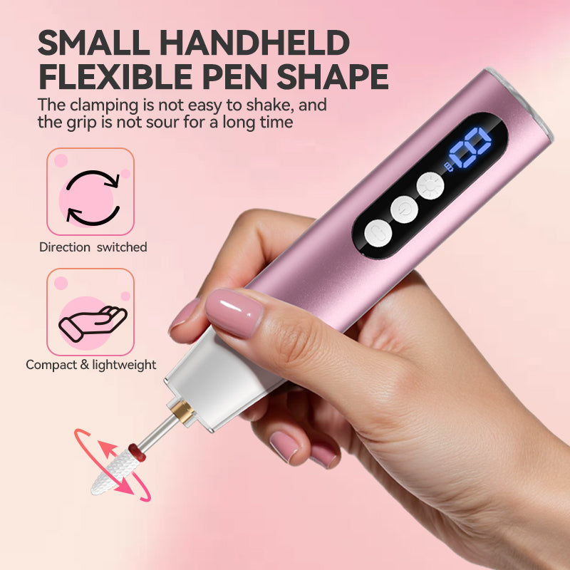Nail polisher-Electric Nail Filer Professional E-File Nail Drill Kit for Acrylic, Gel Nails, Manicure Pedicure Polishing Shape Tools