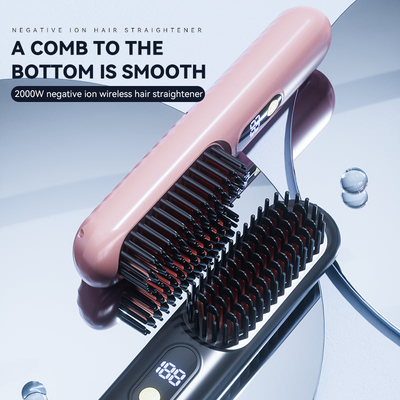 Hair straightening comb-Straightener Brush