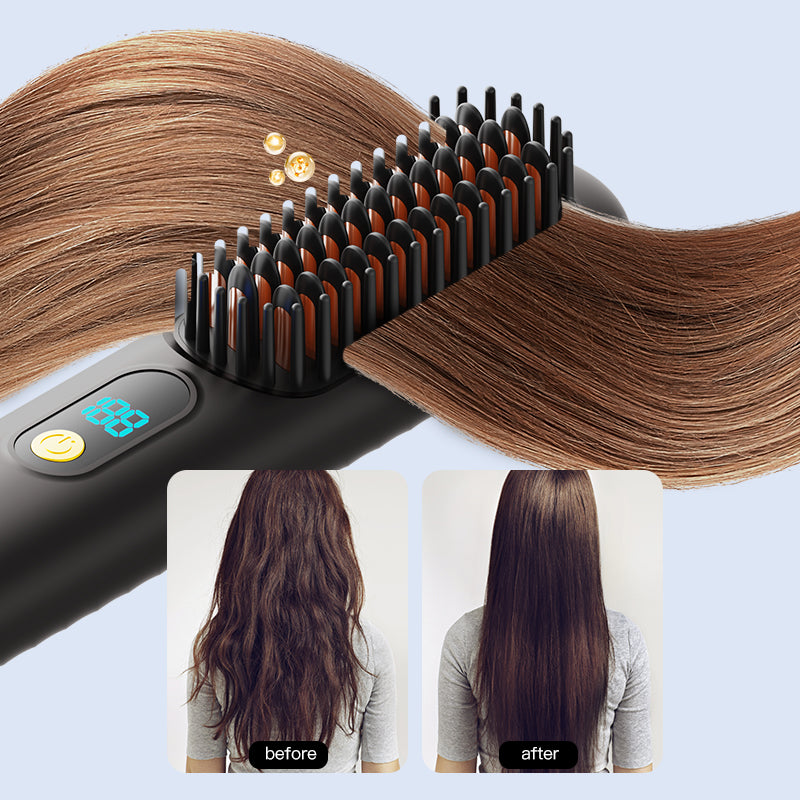 Hair straightening comb-Straightener Brush