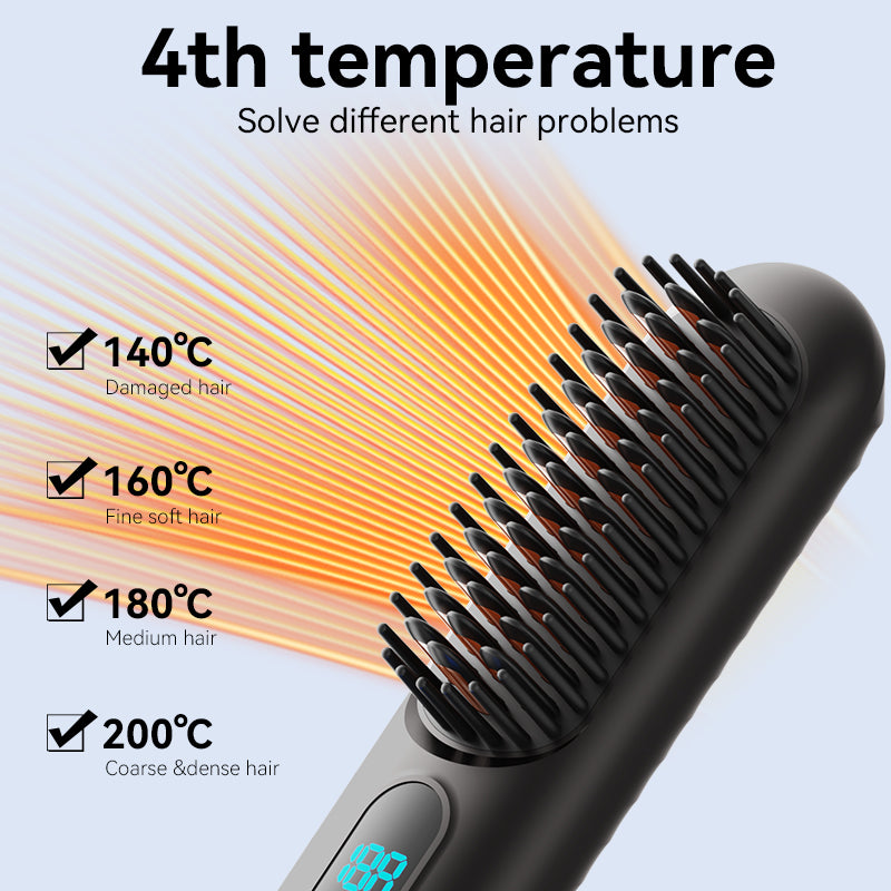 Hair straightening comb-Straightener Brush