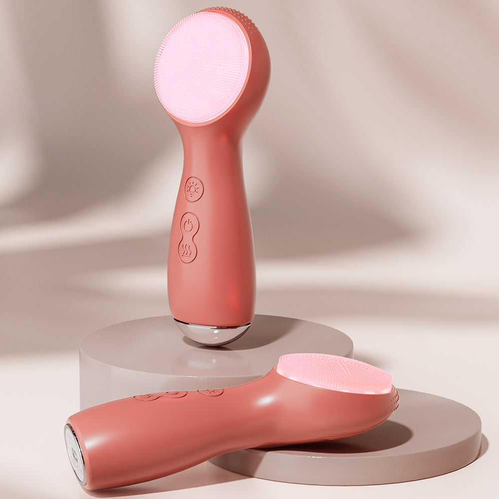 Colorful LED Silicone Face Cleaning Brush 3 in 1 wash Brush
