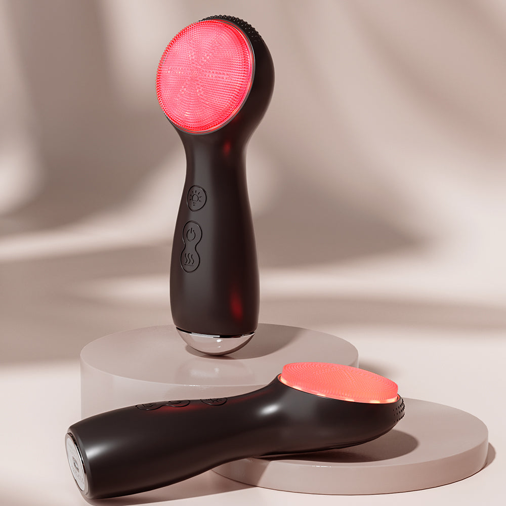 Colorful LED Silicone Face Cleaning Brush 3 in 1 wash Brush