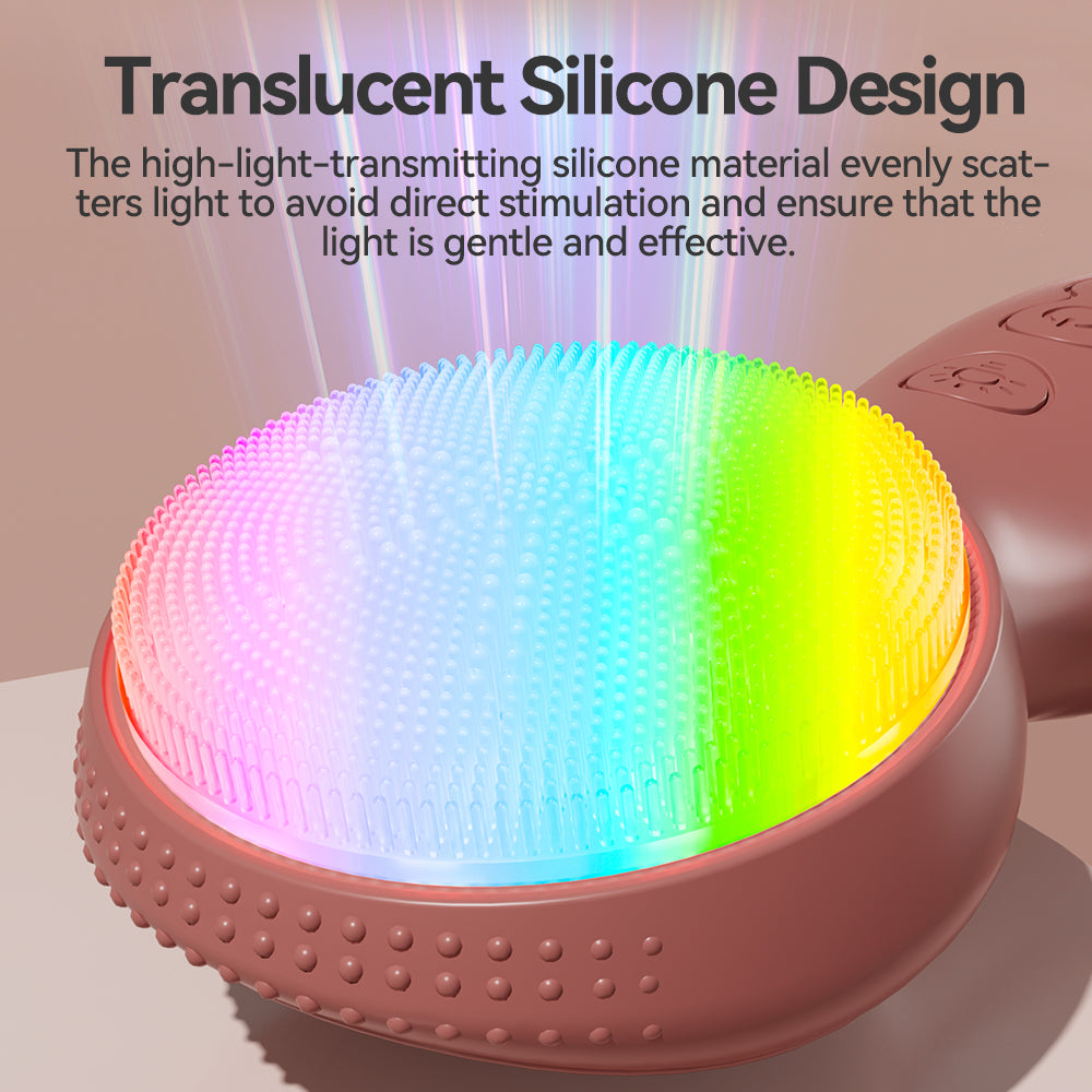 Colorful LED Silicone Face Cleaning Brush 3 in 1 wash Brush