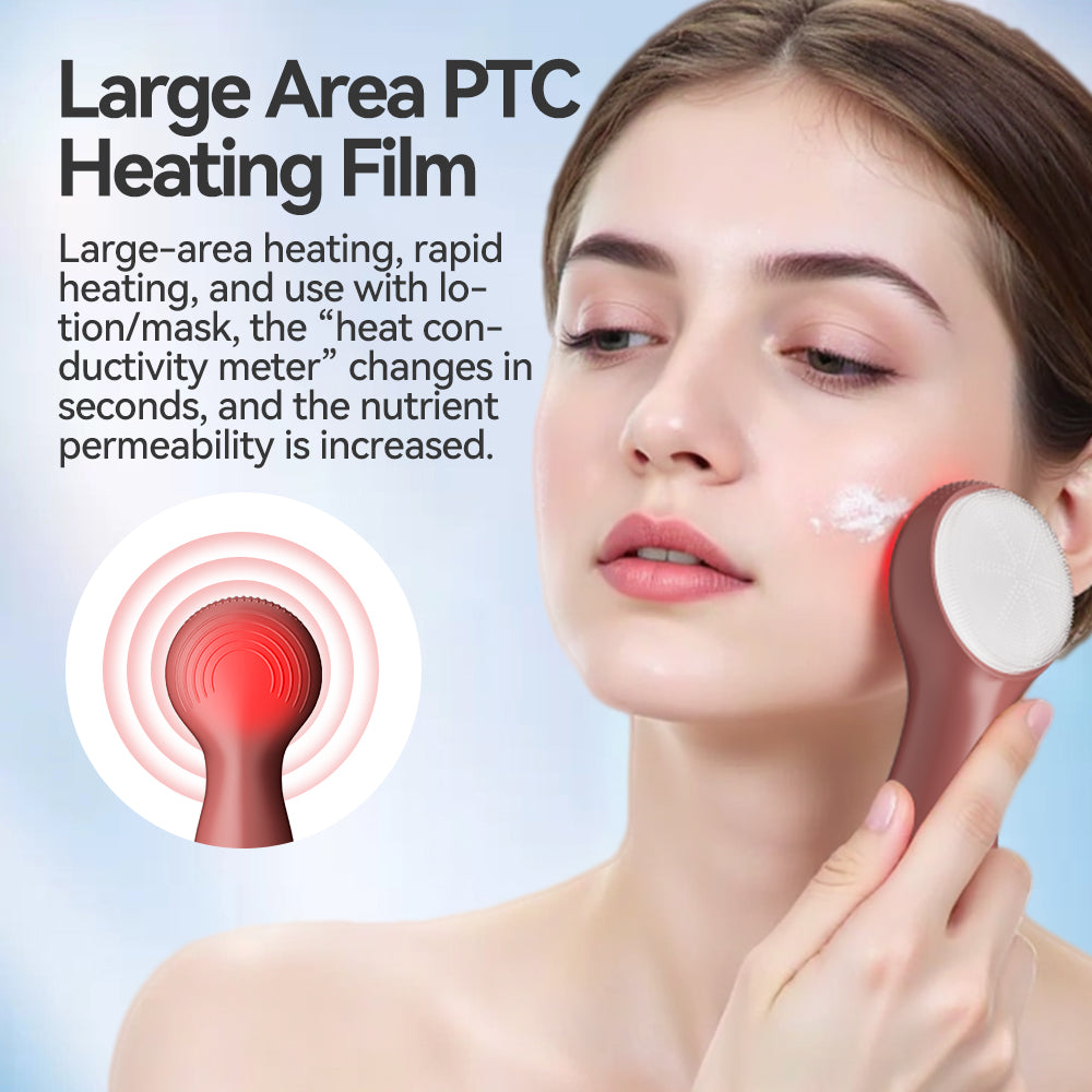 Colorful LED Silicone Face Cleaning Brush 3 in 1 wash Brush