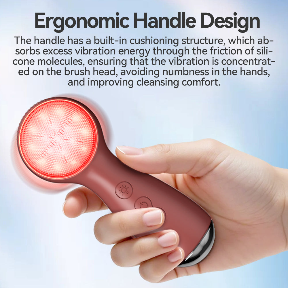 Colorful LED Silicone Face Cleaning Brush 3 in 1 wash Brush