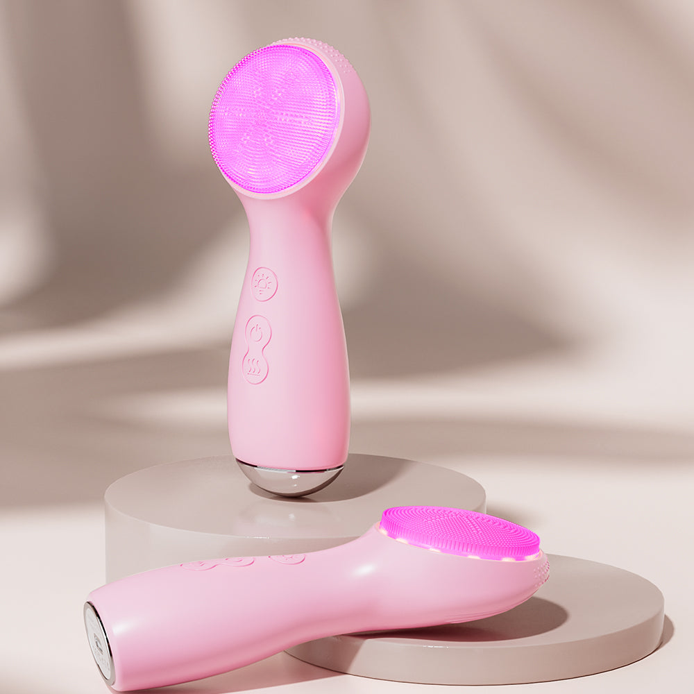 Colorful LED Silicone Face Cleaning Brush 3 in 1 wash Brush
